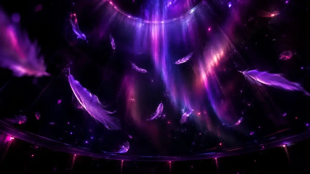 紫羽星厅紫色球幕氛围背景